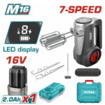 TOTAL ΜΙΞΕΡ ΜΠΑΤ.  Li-ion 16V / 2Ah / 1 ΜΠΑΤ (TMK023K)