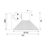 NETTO ΕΠΙΤΟΙΧΟ Φ/Σ 1ΧΕ14 PALOMA ΛΕΥΚΟ ΜΕΤΑΛΛΙΚΟ 16X13X9CM - Image 5
