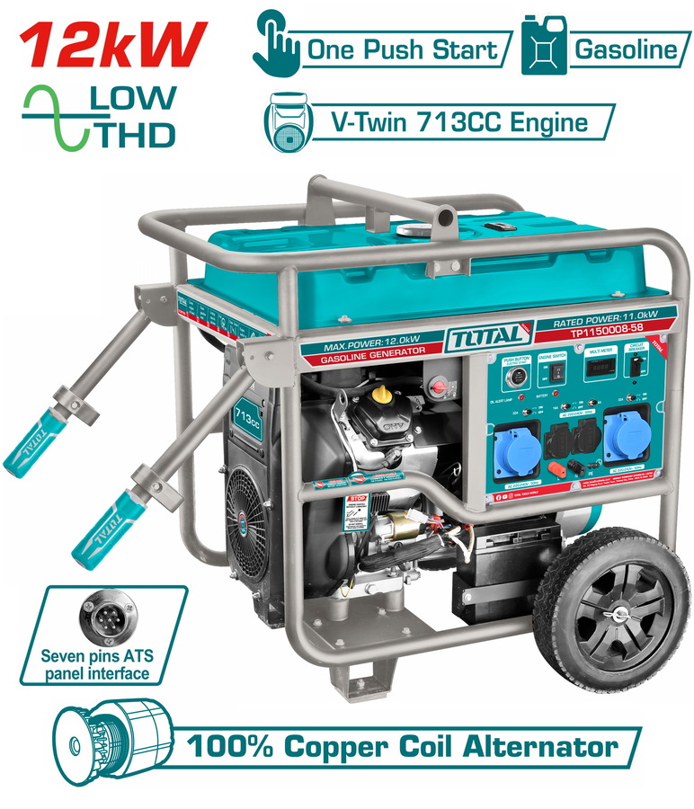 TP1150008 TOTAL ΕΠΑΓΓ. ΗΛΕΚΤΡΟΓΕΝΝΗΤΡΙΑ ΒΕΝΖΙΝΗΣ 12.000W (TP1150008)