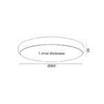 ^NETTO ΟΡΟΦΗΣ Φ/Σ LED 70W 5600LM 3000K ΛΕΥΚΟ ΜΕΤ/ΚΟ D80XH8CM KALLISTA - Image 3