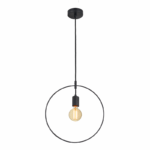 NETTO ΚΡΕΜΑΣΤΟ ΜΕΤΑΛΛΙΚΟ 1ΧΕ27 ΜΑΥΡΟΣ ΚΥΚΛΟΣ Φ35cm TWIGGY