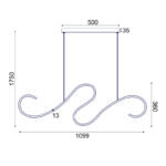 ^NETTO ΚΡΕΜΑΣΤΟ Φ/Σ LED 27W 3000K 1890LM CALISTA ΛΕΥΚΟ ΑΛΟΥΜΙΝΙΟ IP20 110X6XH175CM - Image 3