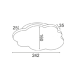 NETTO ΕΠΙΤΟΙΧΟ Φ/Σ LED 9W 3000K 720LM ΜΠΛΕ MDF 24X3,5X16CM HOLMA - Image 4