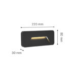 it-Lighting Kentucky LED 3W 3CCT Outdoor Wall Lamp White D:22cmx8cm (80202020) - Image 3