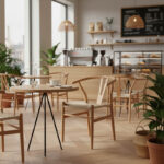 Καρέκλα Wishbone pakoworld rubberwood-σχοινί σε φυσική απόχρωση 53.5x57x74εκ - Image 2