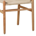Καρέκλα Wishbone pakoworld rubberwood-σχοινί σε φυσική απόχρωση 53.5x57x74εκ - Image 8