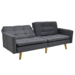 Καναπές-κρεβάτι Flexible pakoworld σε ανθρακί ύφασμα 198x87x76εκ - Image 5