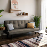 Καναπές-κρεβάτι Breathe pakoworld ύφασμα ανθρακί 167x77x73εκ - Image 2