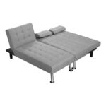 Γωνιακός καναπές-κρεβάτι αναστρέψιμος Brisk pakoworld γκρι ύφασμα 200x146x75εκ - Image 6