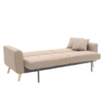 Καναπές-κρεβάτι Carmelo pakoworld με μπεζ-καφέ ύφασμα 214x80x86εκ - Image 8