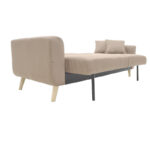 Καναπές-κρεβάτι Carmelo pakoworld με μπεζ-καφέ ύφασμα 214x80x86εκ - Image 9