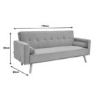 Καναπές-κρεβάτι Success pakoworld 3θέσιος βελούδο σε ανθρακί απόχρωση 190x80x84εκ - Image 8