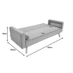 Καναπές-κρεβάτι Success pakoworld 3θέσιος βελούδο σε μέντα απόχρωση 190x80x84εκ - Image 9