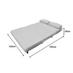 Καναπές-κρεβάτι Josuane I pakoworld διθέσιος ύφασμα σε ανθρακί απόχρωση 122x80x81εκ - Image 6