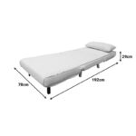 Πολυθρόνα-κρεβάτι Josuane I pakoworld ύφασμα σε ανθρακί απόχρωση 78x80x81εκ - Image 7