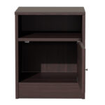 Κομοδίνο Foly pakoworld με ένα ντουλάπι καρυδί 40x40x50εκ - Image 4