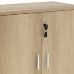 Ντουλάπι γραφείου χαμηλό επαγγελματικό Lotus pakoworld χρώμα φυσικό ανθρακί 80x40x80εκ - Image 4