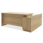 Γραφείο εργασίας επαγγελματικό Amazon pakoworld αριστερή γωνία χρώμα sonoma 180x160x76εκ - Image 4