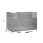 Γραφείο reception Lotus pakoworld σε χρώμα φυσικό 140x70x110εκ - Image 4