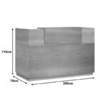 Γραφείο reception Lotus pakoworld σε χρώμα φυσικό 200x70x110εκ - Image 4