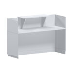 Γραφείο reception Lotus pakoworld σε λευκή απόχρωση 140x70x110εκ - Image 2