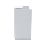 Γραφείο reception Lotus pakoworld σε λευκή απόχρωση 140x70x110εκ - Image 4