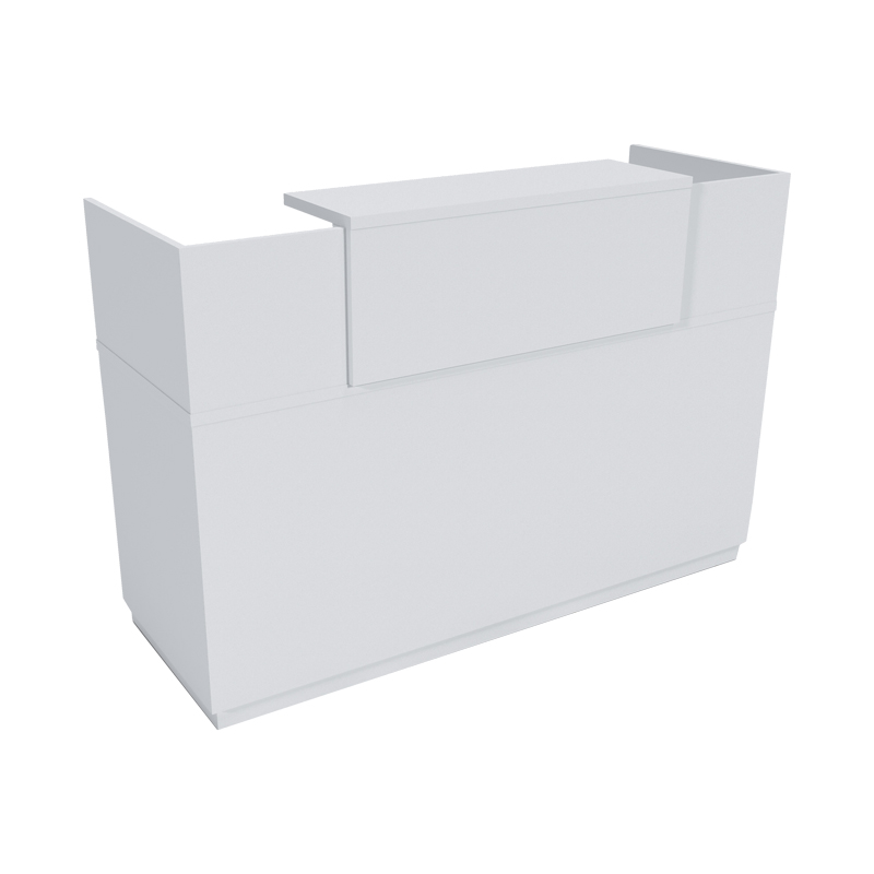 069-000102 Γραφείο reception Lotus pakoworld σε λευκή απόχρωση 140x70x110εκ