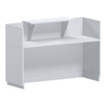 Γραφείο reception Lotus pakoworld σε λευκή απόχρωση 180x70x110εκ - Image 2