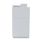 Γραφείο reception Lotus pakoworld σε λευκή απόχρωση 180x70x110εκ - Image 4