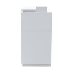 Γραφείο reception Lotus pakoworld σε λευκή απόχρωση 180x70x110εκ - Image 5