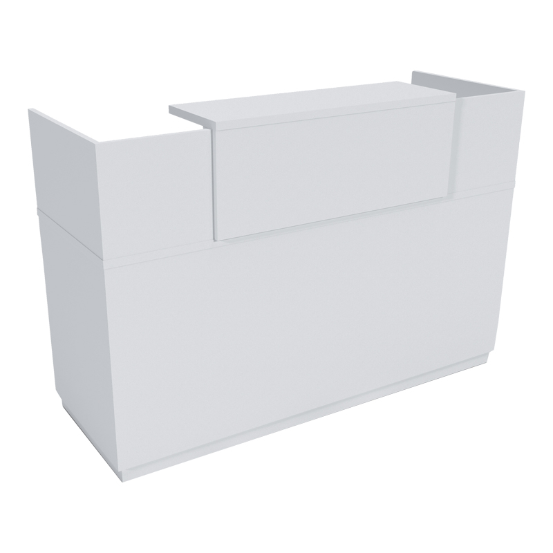 069-000104 Γραφείο reception Lotus pakoworld σε λευκή απόχρωση 180x70x110εκ