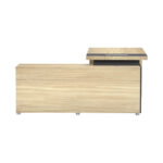 Γραφείο επαγγελματικό Lotus pakoworld με δεξιά γωνία σε φυσική-ανθρακί απόχρωση 160x160x75εκ - Image 5