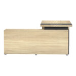 Γραφείο επαγγελματικό Lotus pakoworld με δεξιά γωνία σε φυσική-ανθρακί απόχρωση 180x180x75εκ - Image 5