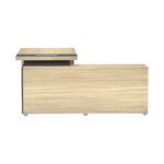 Γραφείο επαγγελματικό Lotus pakoworld αριστερή γωνία σε φυσική-ανθρακί απόχρωση 160x160x75εκ - Image 5