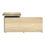 Γραφείο επαγγελματικό Lotus pakoworld αριστερή σε φυσική-ανθρακί απόχρωση 180x180x75εκ - Image 5