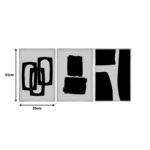 Πίνακας σε καμβά Blacky pakoworld τρίπτυχος με ψηφιακή εκτύπωση 50x2x35εκ - Image 3