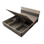 Κρεβάτι Daizy pakoworld μονό με αποθηκευτικό χώρο ανοιχτό καρυδί-γκρι 120x200εκ - Image 3