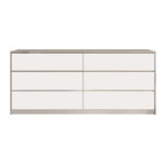 Συρταριέρα Kuanger pakoworld σε λευκή-φυσική απόχρωση 120x40x70εκ