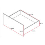 Συρταριέρα Kuanger pakoworld σε λευκή-φυσική απόχρωση 120x40x70εκ - Image 3