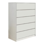 Συρταριέρα Kuanger pakoworld mdf σε λευκή απόχρωση 80x40x109εκ