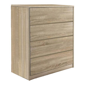 Συρταριέρα Kuanger pakoworld mdf σε φυσική απόχρωση 80x40x80εκ