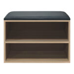 Παπουτσοθήκη-Σκαμπό Kiana pakoworld 4 ζεύγων με μαξιλάρι σε φυσική απόχρωση 60x32x44εκ - Image 3