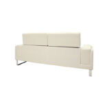 Καναπές Shea pakoworld 3θέσιος PU ivory-inox 198x80x87εκ - Image 6