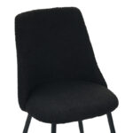 Καρέκλα Giselle pakoworld μπουκλέ ύφασμα σε μαύρη απόχρωση 51x52x82εκ - Image 7