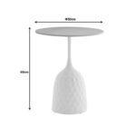 Βοηθητικό τραπέζι Kousien Inart μαύρο sintered stone Φ50x60εκ - Image 5