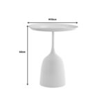 Βοηθητικό τραπέζι Agrile Inart μαύρο μέταλλο Φ50x60εκ - Image 5