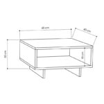 Τραπέζι σαλονιού Hola pakoworld ανθρακί 60x60x32εκ - Image 3