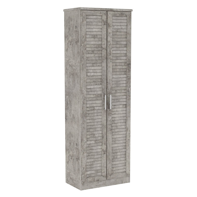 123-000199 Παπουτσοθήκη-ντουλάπα SANTE pakoworld 21 ζευγών σε antique ανθρακί 60x37x183εκ