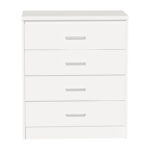 Συρταριέρα OLYMPUS pakoworld με 4 συρτάρια σε λευκή απόχρωση 80x40x95εκ - Image 3