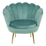 Πολυθρόνα Daimon pakoworld βελούδο σε φυστικί-χρυσό απόχρωση 79x74x78εκ - Image 4